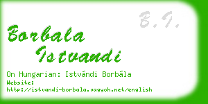 borbala istvandi business card